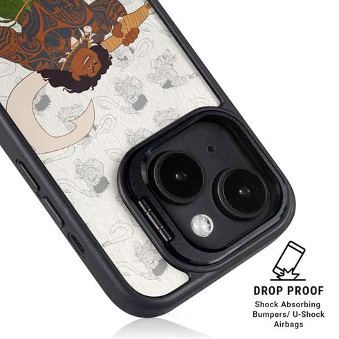 Disney Princess Moana Maui Pattern iPhone 14 Kickstand Case